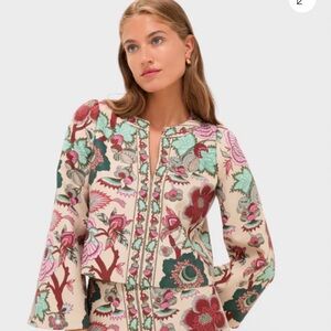 Tuckernuck Garden scrollwork V-neck Maxine Top—NWT